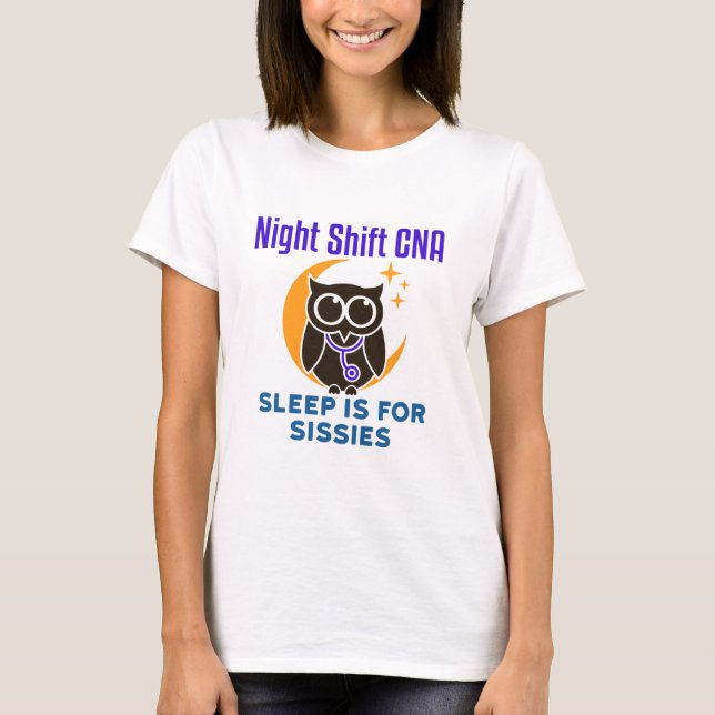Camiseta A CNA Sleep do turno da noite é para maricas (Frente)