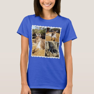 Camiseta A Colagem de Imagens do Kangaroo, Senhoras Tshirt