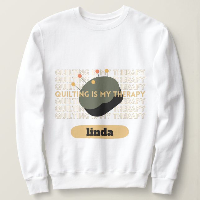 Camiseta a colagem personalizada é a minha terapia Engraçad (Frente do Design)