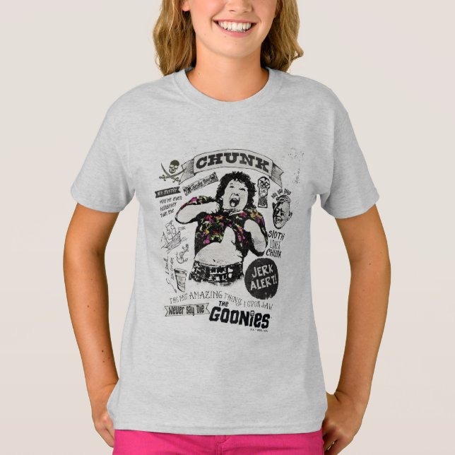 Camiseta A Colagem Retroativa do Bloco das Goonies (Frente)