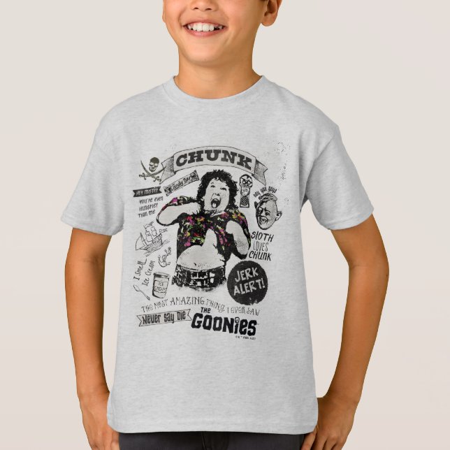 Camiseta A Colagem Retroativa do Bloco das Goonies (Frente)