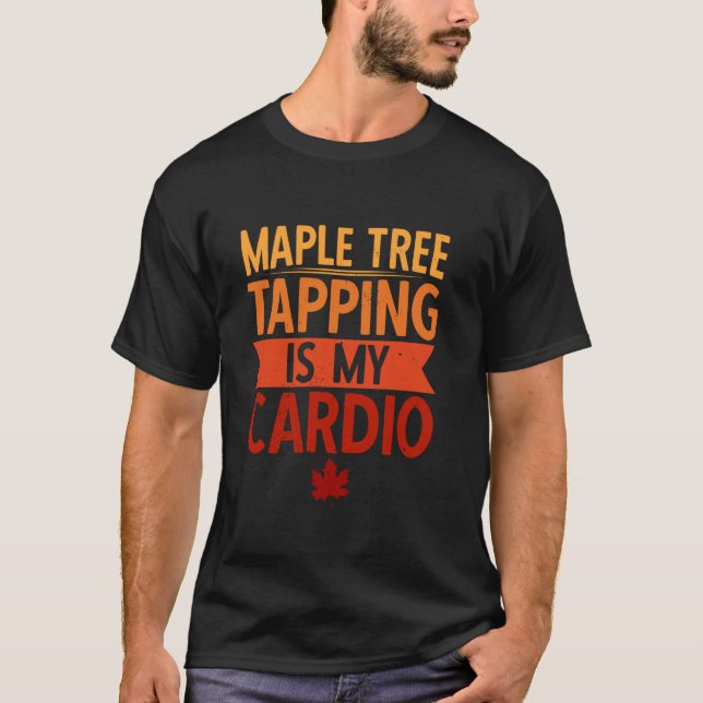Camiseta A Colheita da Árvore de Maple é meu Cárdio (Frente)