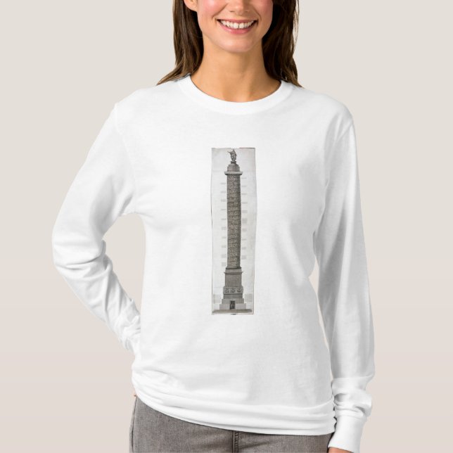 Camiseta A coluna de Trajan (gravura) (Frente)
