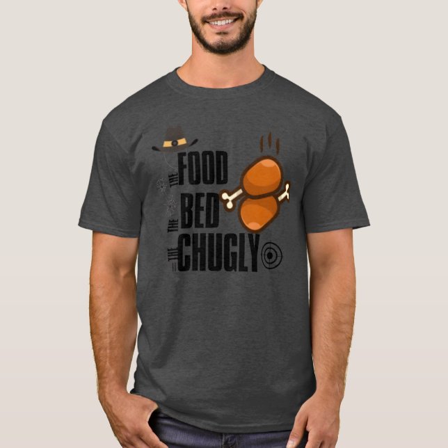 Camiseta a comida a cama amigos (Frente)