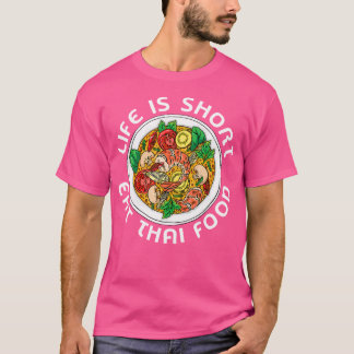 Camiseta A Comida asiática da Tailândia é curta