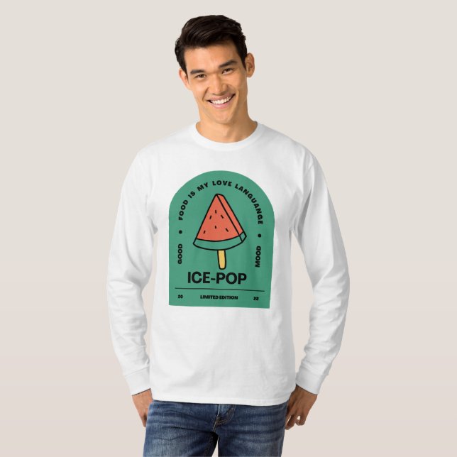 Camiseta A Comida de gelo é minha linguagem de amor (Frente Completa)