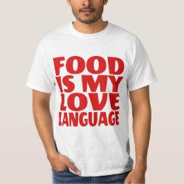 Camiseta A comida é a minha língua de amor