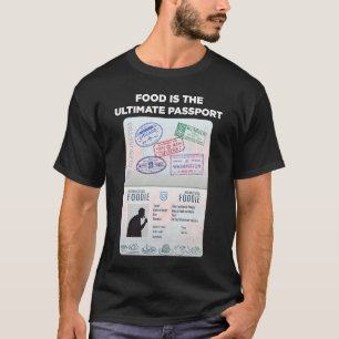 Camiseta A comida É A Viagem Internacional Do Último Passap