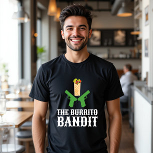 Camiseta A Comida Mexicana Engraçada Burrito Bandit