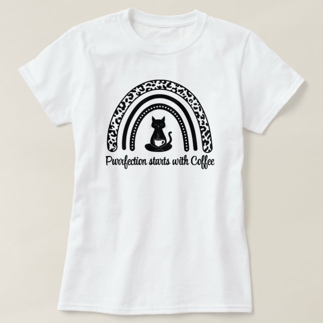 Camiseta A compra começa com Café (Frente do Design)