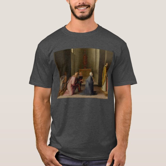Camiseta A Comunhão Milagrosa de Sta Catarina de Siena (Frente)