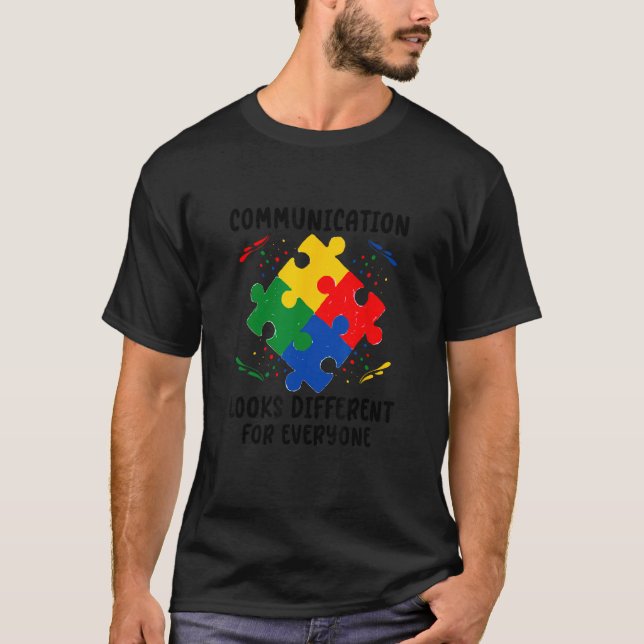 Camiseta A comunicação Parece Diferente Para Todos (Frente)