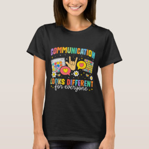 Camiseta A comunicação parece diferente para todos autismo