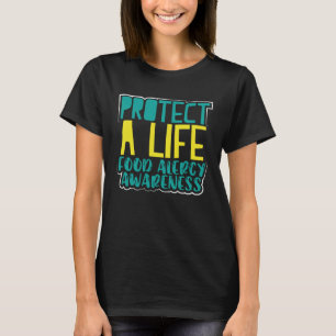 Camiseta A Consciência da Alergia à comida protege uma vida