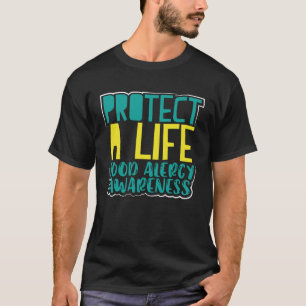 Camiseta A Consciência da Alergia à comida protege uma vida