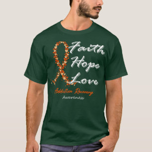 Camiseta A Consciência Da Recuperação De vícios Fé Esperanç