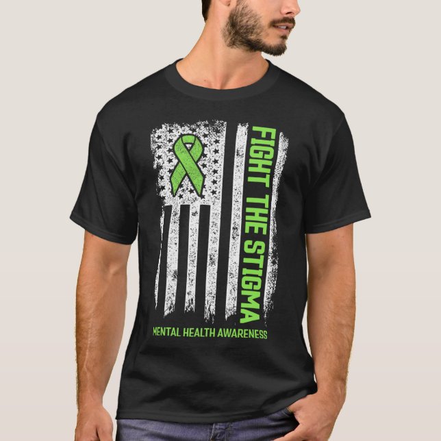 Camiseta A Consciência Da Saúde Mental Combater O Stigma Me (Frente)
