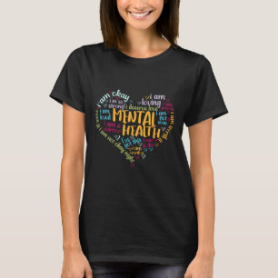 Camiseta A Consciência da Saúde Mental Oferece Depressão