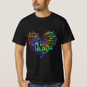 Camiseta A Consciência da Saúde Mental Oferece Depressão 1