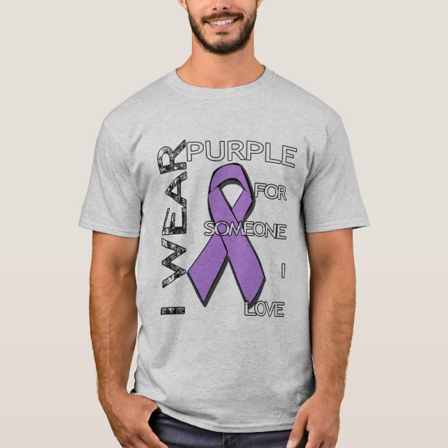 Camiseta A consciência de Alzheimer escuro (Frente)