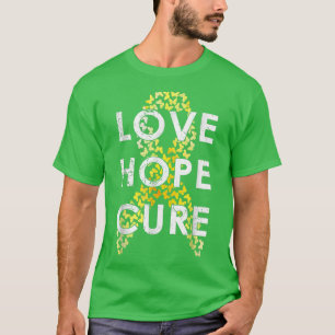 Camiseta A Consciência do Cancer da Infância Ama a Esperanç