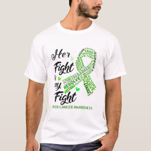 Camiseta A consciência do câncer de figado A luta dela é a 