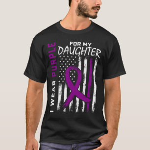 Camiseta A Consciência Do Câncer de pâncreas Roxo Usa Fl