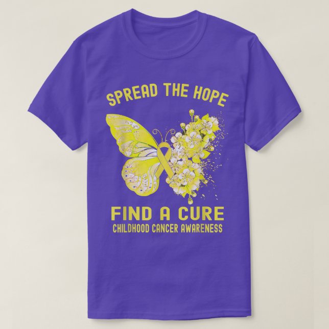 Camiseta A Consciência Do Cancer Infantil Espalha A Esperan (Frente do Design)