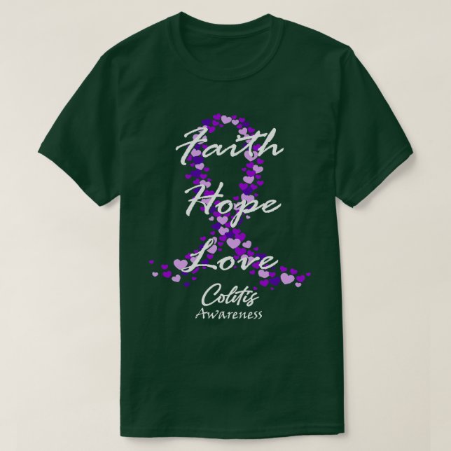 Camiseta A Consciência Fé Esperança Ama Esperança Por Uma C (Frente do Design)