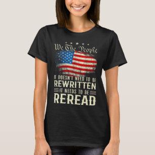 Camiseta A Constituição Da Bandeira Dos Eua Tem De Ser Reno