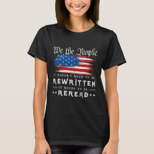 Camiseta A Constituição Da Bandeira Dos Eua Tem De Ser Reno