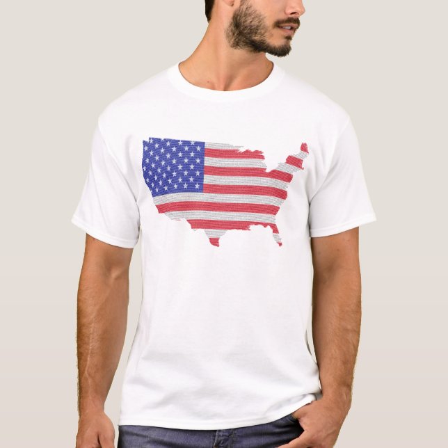 Camiseta A constituição dos E.U. dados forma como América (Frente)
