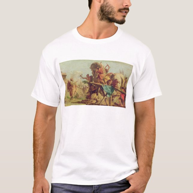 Camiseta A construção do Trojan Horse, c.1760 (Frente)