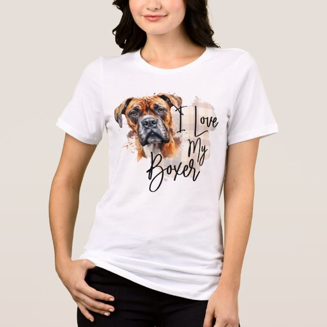 CAMISETA A COR DA ÁGUA EU AMO MEU CACHORRO (Frente)