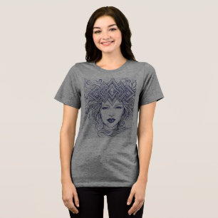 Camiseta A Coroa Dourada: Edição de Arte de Linha em Tinta