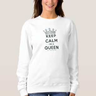 Camiseta A coroa rainha da calma da SlipperyJoe's prateada 