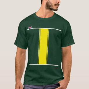 Camiseta A corrida de carros verdes britânicos dos anos 60