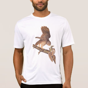 Camiseta A coruja barrada de Audubon e casal impar do