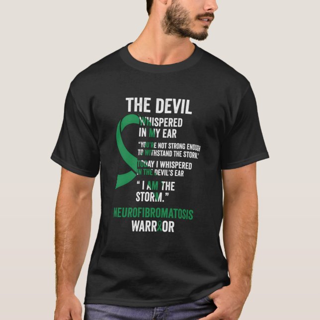Camiseta A costela de apoio à sensibilização para a neurofi (Frente)