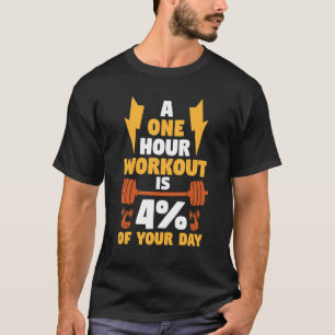 Camiseta A Cotação De Workout De malhação Em Uma Hora De Wo