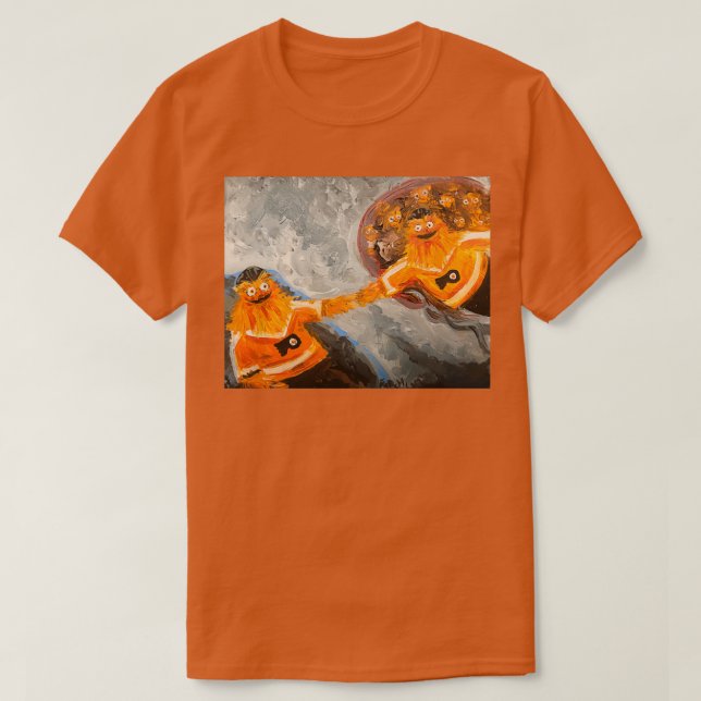 Camiseta A Criação da Gritty (Frente do Design)