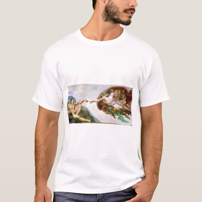 Camiseta A Criação de Adão, Michelangelo, 1508-1512 (Frente)