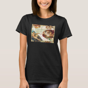 Camiseta A Criação de Adão Michelangelo Capela Sistina P