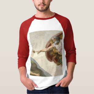 Camiseta A Criação de Adão por Michelangelo