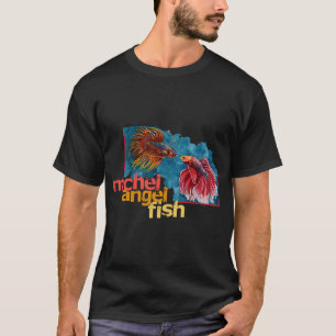 Camiseta A Criação de Betta - Arte de Peixe Betta em Aquare