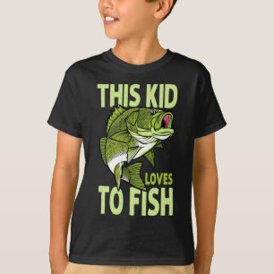 Camiseta A Criança Adora Pescar Criança De Pesca