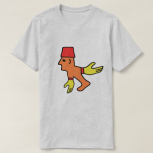 Camiseta A criatura estranha com amarelo incandesce e um