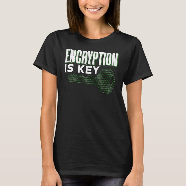 Camiseta A Criptografia É A Chave Ditos Código Programador  (Frente)