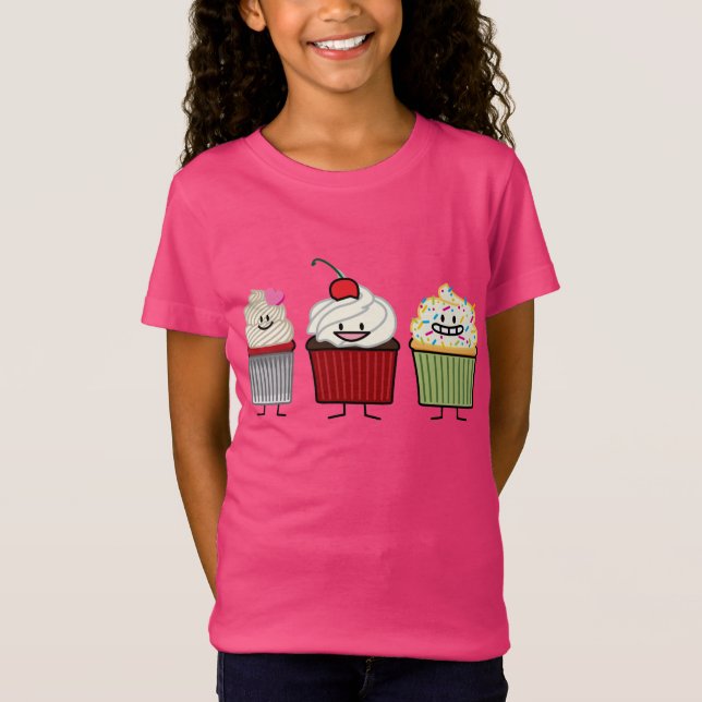 Camiseta A crosta de gelo da família do cupcake polvilha o (Frente)