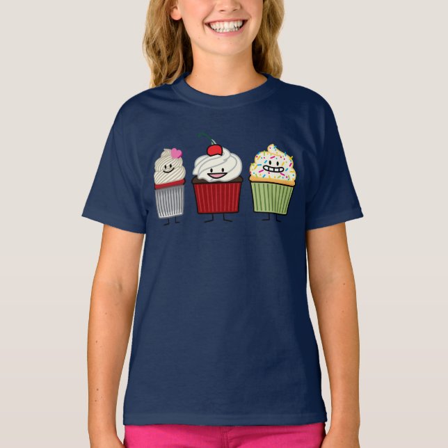 Camiseta A crosta de gelo da família do cupcake polvilha o (Frente)